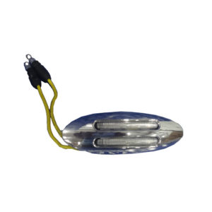 1.375 X 3.5 Inch Red LED Flatline Marker Light W/ 8 Diodes & Clear Lens