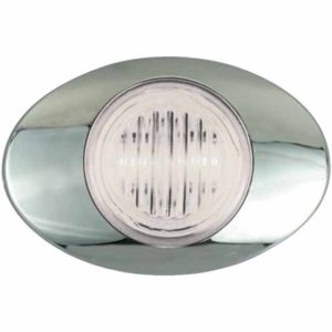 2 Diode Small Oval M3 Style Red LED Marker Light Clear Lens