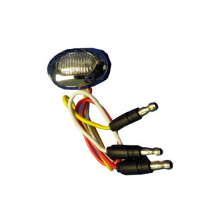 Mini Oval Red LED Button Light W/ Clear Lens