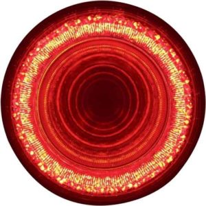 4 Inch Mirage Round Red LED Stop, Tail & Turn Signal Light W/ 24 Diodes & Clear Lens