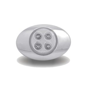 Gen 2 M3 Style Red LED Marker Light W/ 4 Diodes & Clear Lens
