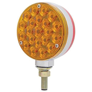 Double Face Amber / Red LED Turn Signal Light, Single Stud