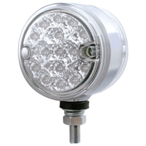 3 Inch 15 Diode Amber & Red LED Dual Function Light W/ Clear Lens