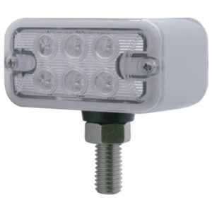 6 Diode Amber & Red LED Dual Function Double Face Light Clear Lens