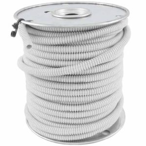 1/2 Inch White Plastic Wire Loom - Sold Per Foot