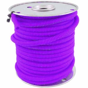 1/4 Inch Purple Plastic Wire Loom - Sold Per Foot