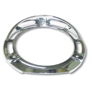 4 Inch Chrome Plastic Light Bezel W/ Visor