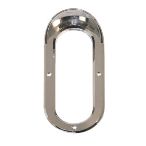Chrome Plastic Oval Bezel W/ Visor On End