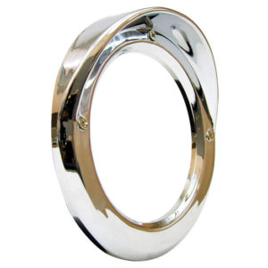 4 Inch Chrome Plastic Bezel W/ Visor - Screw On
