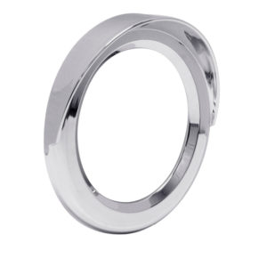 4 Inch Chrome Plastic Bezel W/ Visor - Twist On