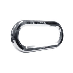 6.5 Inch Oval Chrome Plastic Oval Bezel W/O Visor - Snap On
