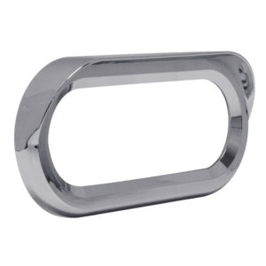 4 Inch Chrome Oval Bezel W/ Visor - Snap On