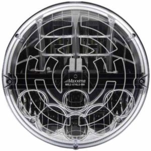 7 Inch Round High/Low Beam 12 Diode LED Headlight With MaxxHeat Heated Lens