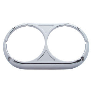 Chrome Bezel For Dual Round Headlight For Peterbilt 378, 379, 388, & 389 Models