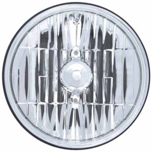 5 3/4 Inch Round Crystal Headlight & Halogen Bulb For Freightliner, GMC, Kenworth, Peterbilt, Volvo