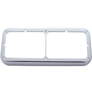 Chrome Bezel For Dual Square Headlight - Replaces 16-07538, 3-2048-3, K307-30, RKLB001