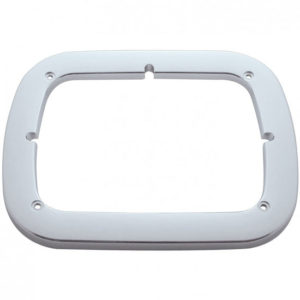 Chrome Single Rectangular Headlight Bezel, 6 X 8 Inch