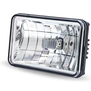 4 X 6 Inch 2 Diode LED Headlight High Beam With Black Aluminum Housing