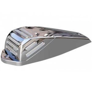 4 X 10.75 Inch Chrome Flatline Amber LED Square Cab Light Assembly W/ Clear Lens