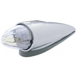 Chrome Grakon 1000 Style Amber LED Watermelon Cab Light 19 Diode With Clear Lens - Sold Each