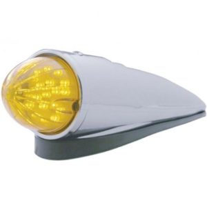 Chrome Grakon 1000 Style Competition Series 19 Diode LED Cab Light Amber/Amber