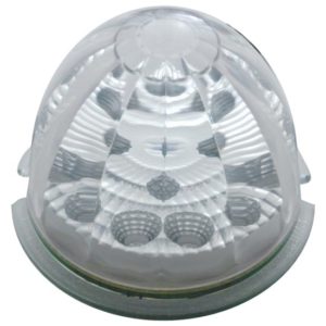 17 LED Watermelon Reflector Cab Light - Amber LED/ Clear Lens