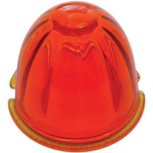 Dark Amber Glass Watermelon Cab Light Lens