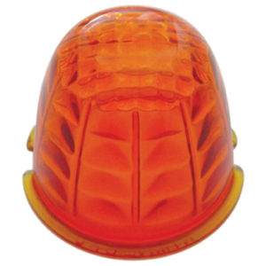 Dark Amber Crystal Glass Cab Light Lens