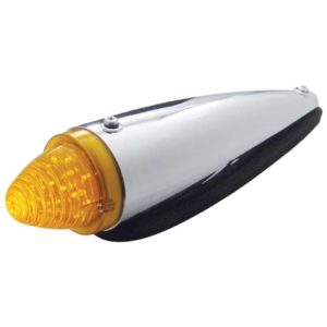 13 LED Beehive Cab Light W/ Chrome Housing - Amber LED/ Amber Lens