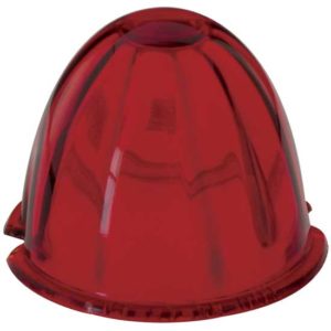 Red Glass Watermelon Style Lens, 3 1/2 Inch For Cab & Marker Lights