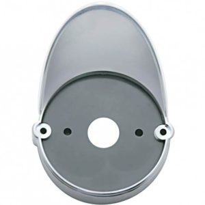 Chrome Plastic Flush Mount Base W/ Visor For Grakon 1000 Style LED Cab Lights