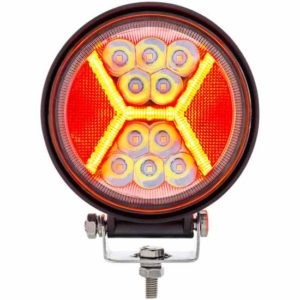 4.5 Inch Round 24 LED High Power Work Light W/ X Red Light Guide