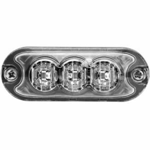 3 Diode Mini Surface-Mount Amber LED Clear Lens Strobe Light W/ 36 Patterns