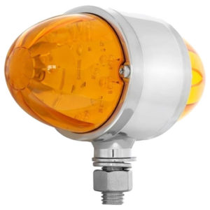 Chrome LED Double Face Bracket W/ Amber Cab Lights