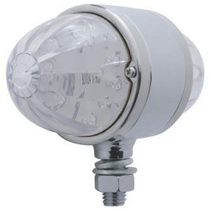 Red & Amber LED Double Face Auxiliary Light W/ Clear Lens