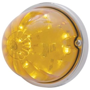 17 LED Flush Mount Light Kit W/ Watermelon Style Lens - Amber LED/ Amber Lens