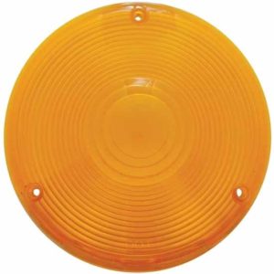 Round Turn Signal Lens Amber W/ 3 Screw Mount