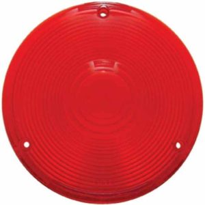 Round Turn Signal Lens Red W/ 3 Screw Mount