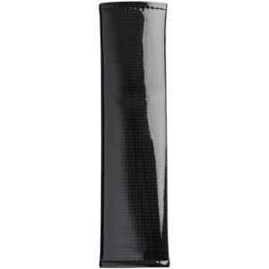 Seat Belt Comfort Pads - Black Carbon Vinyl Leather - 3 X 10.375 Inch
