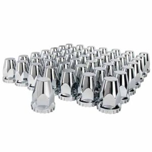 33MM X 2.75 Inch Chrome Plastic Original Thread-On Nut Cover - 60 Pack