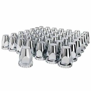 33MM X 2.75 Inch Chrome Plastic Push-On Original Nut Cover - 60 Pack