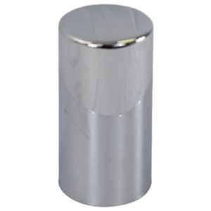 33MM X 4 Inch Chrome Plastic Cylinder Style Push-On Nut Cover W/ Flat Top