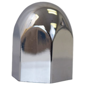 1.5 X 2.25 Inch Chrome Plastic Standard Style Push-On Nut Cover (Pack Of 20)