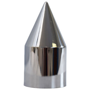 33MM X 3.125 Inch Chrome Plastic Tall Spike Push-On Nut Cover For Hub Pilot