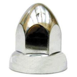 33MM Chrome Plastic Push-On Nut Cover With Flange