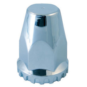 33MM Chrome Plastic Thread-On Nut Cover W/ Flange