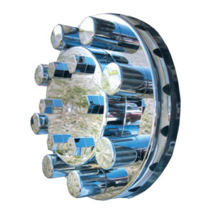 Chrome Plastic Rear Axle Cover With Top Hat Nut Covers