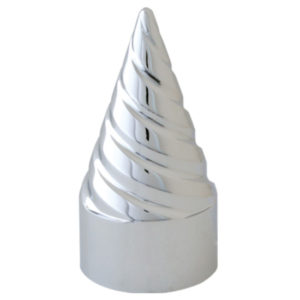 1.5 X 4.1875 Inch Chrome Plastic Push-On Twister Nut Cover Counter-Clockwise