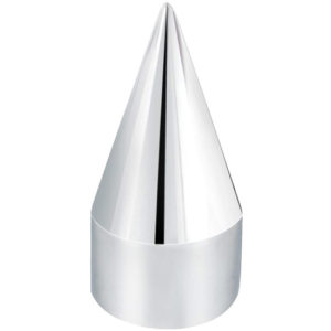 33 MM x 4 1/8 Inch Chrome Plastic Spike Nut Cover, Push On