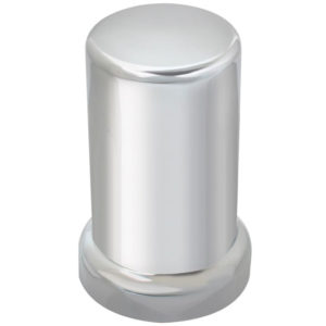 33MM X 3.375 Inch Chrome Plastic Tall Top Hat Cylinder Style Nut Cover